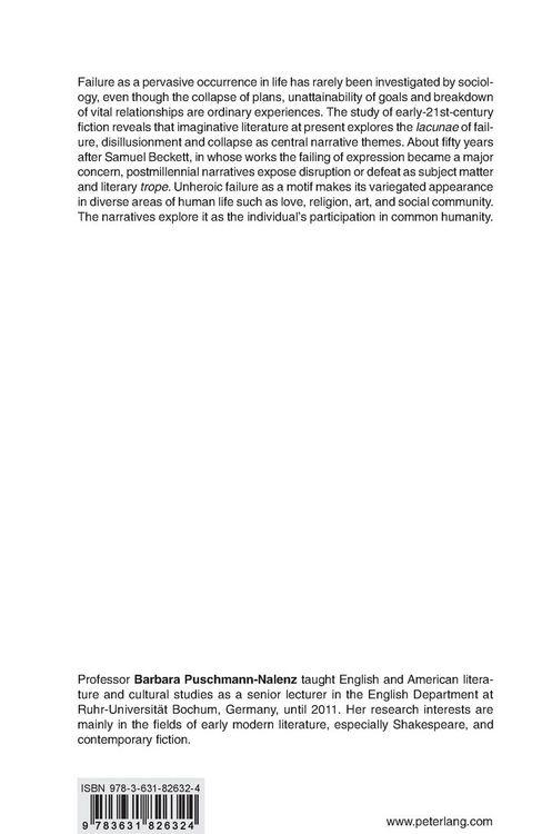 Produktbild: Failure: The Humble Narrative of Unsuccessfulness in Late Modernist Fiction