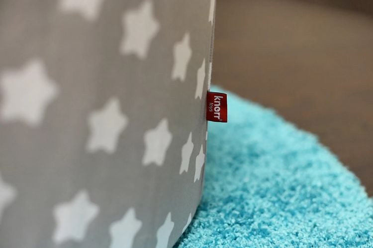 Produktbild: Knorrtoys 68163 - B&auml;llebad Soft Grey White Stars mit 300 B&auml;lle blau/blau, ca.90x90x30cm