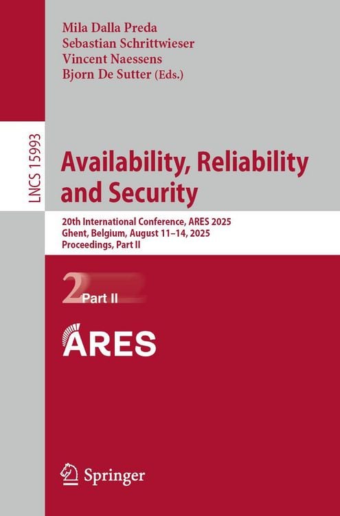 Produktbild: Availability, Reliability and Security