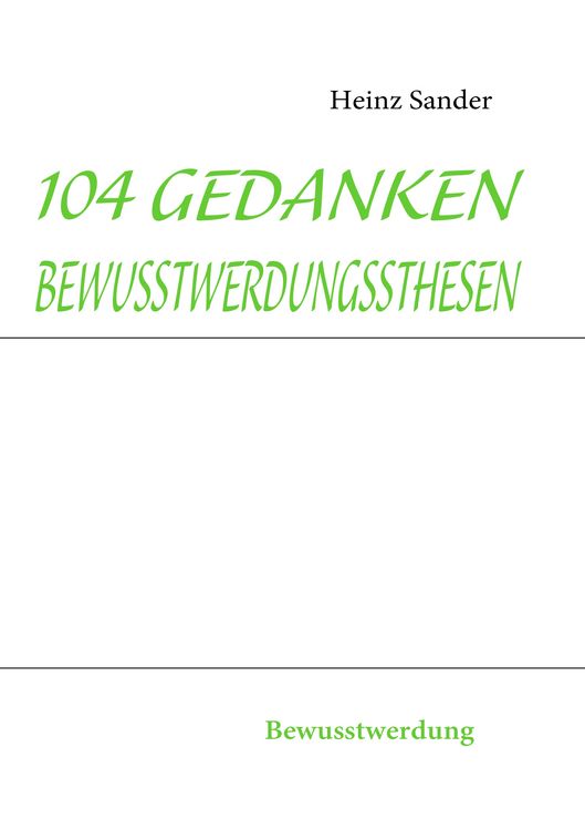 Produktbild: 104 Gedankenbewusstwerdungssthesen