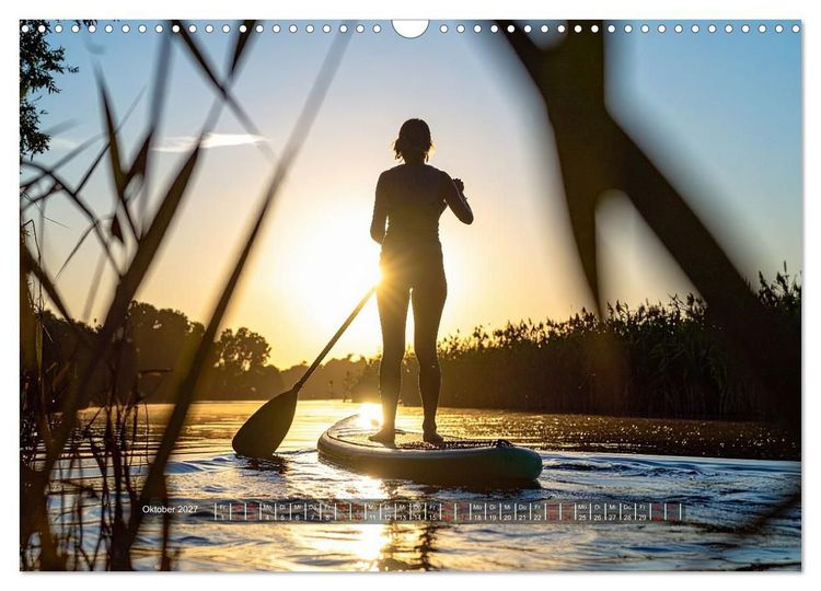 Produktbild: Im Fluss der Zeit &ndash; SUP-Momente zum Durchatmen (Wandkalender 2027 DIN A3 quer), CALVENDO Monatskalender