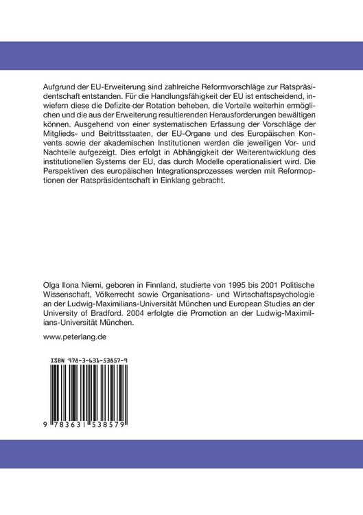 Produktbild: Perspektiven der Ratspr&auml;sidentschaft in einer erweiterten Europ&auml;ischen Union