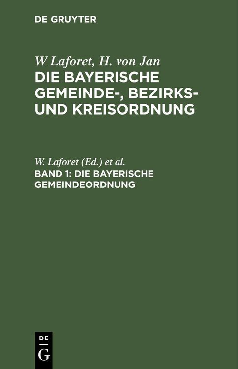 Produktbild: Die Bayerische Gemeindeordnung
