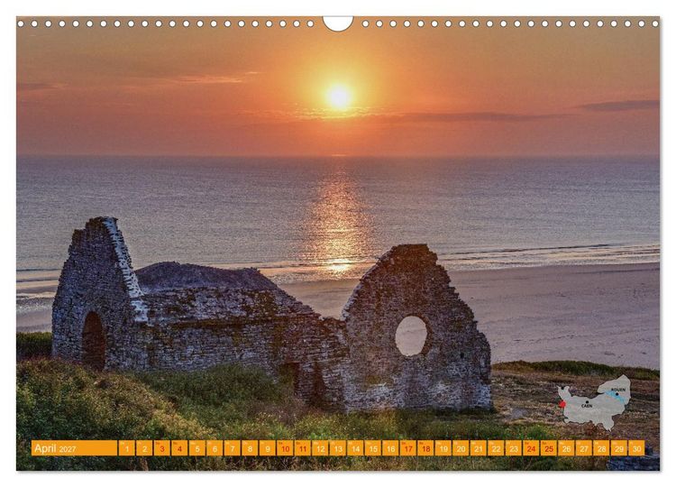 Produktbild: Die K&uuml;sten der Normandie vom Mont Saint-Michel bis &Eacute;tretat (Wandkalender 2027 DIN A3 quer), CALVENDO Monatskalender
