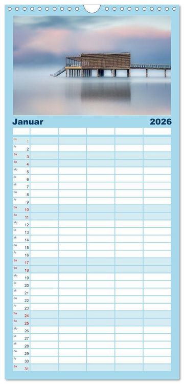 Produktbild: Familienplaner 2026 - Bodensee Weitblicke mit 5 Spalten (Wandkalender, 21 x 45 cm) CALVENDO