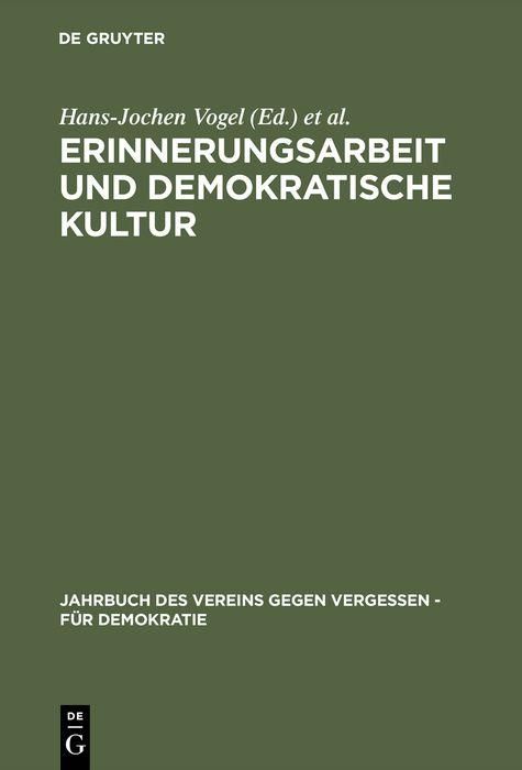 Produktbild: Erinnerungsarbeit und demokratische Kultur