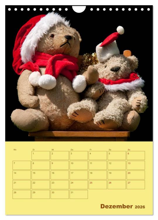 Produktbild: B&auml;renstarker Planer f&uuml;r das Jahr &ndash; Teddys (Wandkalender 2026 DIN A4 hoch), CALVENDO Monatskalender