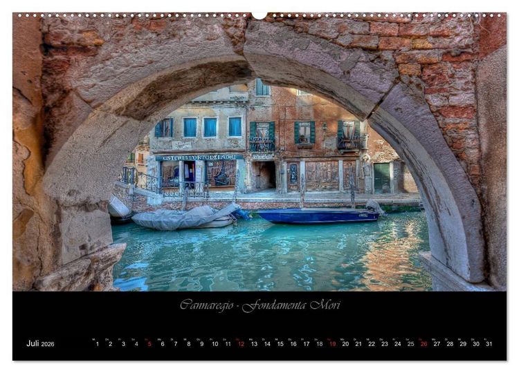 Produktbild: Venedig &ndash; La Serenissima (hochwertiger Premium Wandkalender 2026 DIN A2 quer), Kunstdruck in Hochglanz