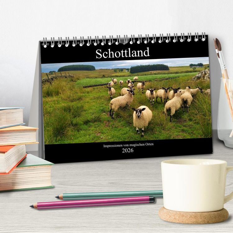 Produktbild: Schottland - Impressionen von magischen Orten (Tischkalender 2026 DIN A5 quer), CALVENDO Monatskalender