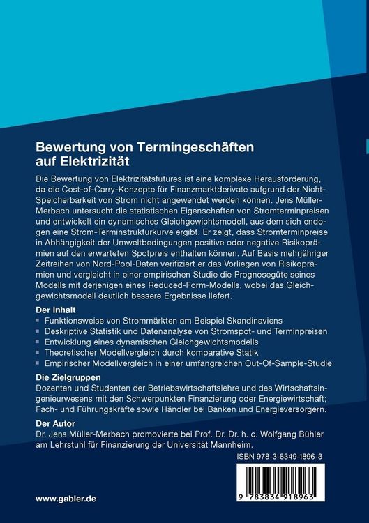 Produktbild: Bewertung von Termingesch&auml;ften auf Elektrizit&auml;t