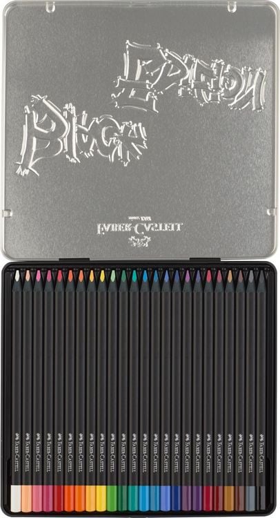 Produktbild: Faber-Castell Buntstifte Black Edition 24er Metalletui