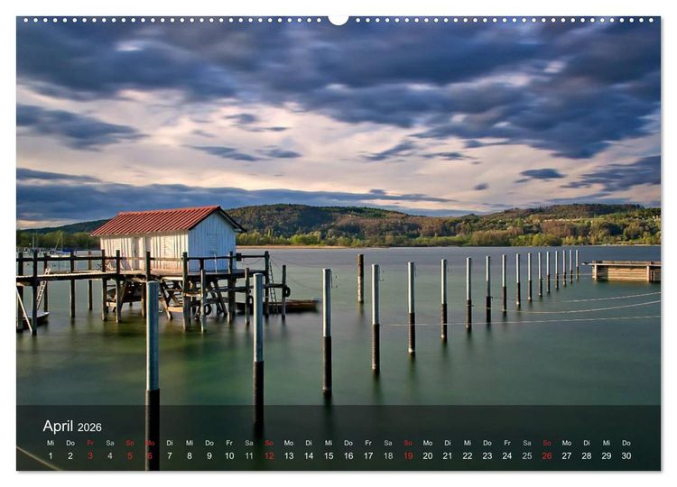 Produktbild: Stimmungsvoller Bodensee (hochwertiger Premium Wandkalender 2026 DIN A2 quer), Kunstdruck in Hochglanz