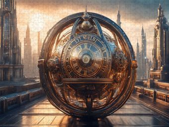 Produktbild: CALVENDO Puzzle Futuristische Zeitmaschine | 1000 Teile Lege-Gr&ouml;&szlig;e 64x48cm Foto-Puzzle f&uuml;r gl&uuml;ckliche Stunden