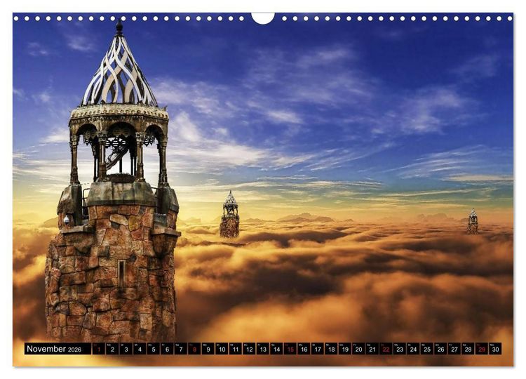 Produktbild: Traum und Fantasy. Reise durch surreale Wunderwelten (Wandkalender 2026 DIN A3 quer), CALVENDO Monatskalender
