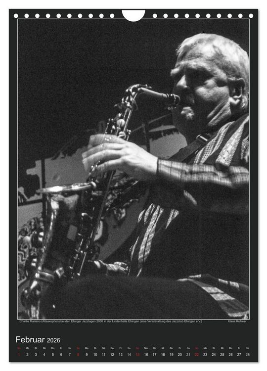 Produktbild: Jazz Moments (Wandkalender 2026 DIN A4 hoch), CALVENDO Monatskalender