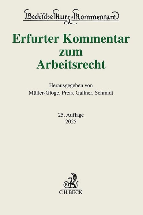 Produktbild: Erfurter Kommentar zum Arbeitsrecht