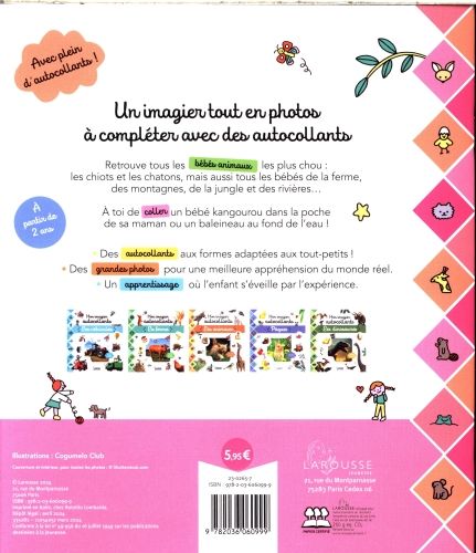 Produktbild: Mon imagier autocollants : les b&eacute;b&eacute;s animaux