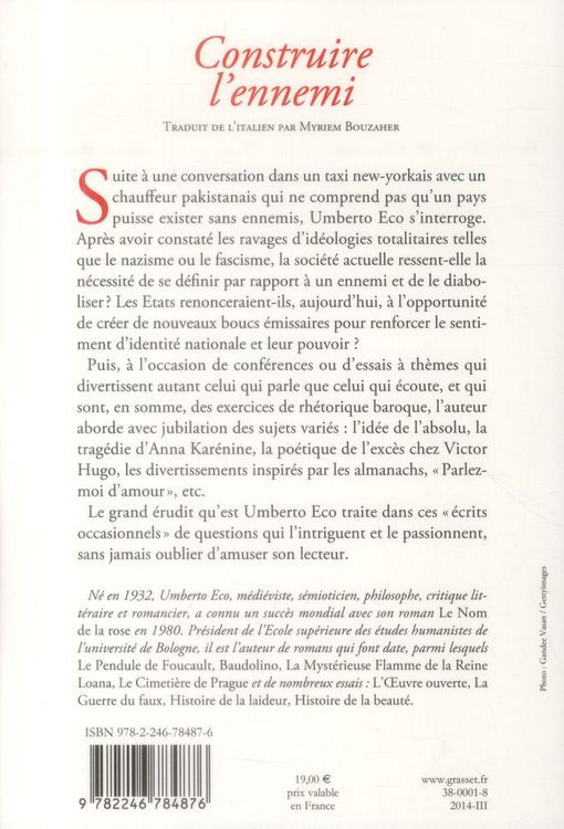 Produktbild: Construire l'ennemi : et autres &eacute;crits occasionnels