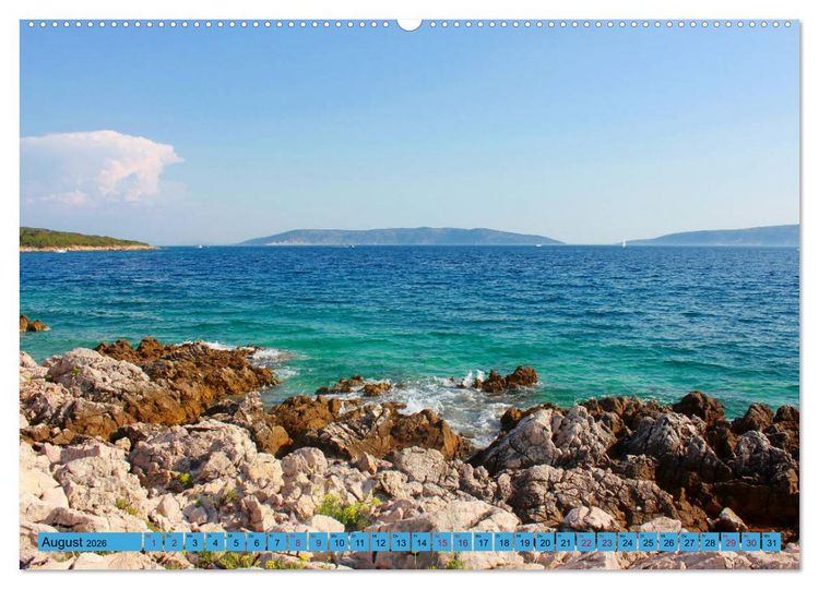 Produktbild: Istrien und Insel Krk - Impressionen eines kroatischen Sommers (Wandkalender 2026 DIN A2 quer), CALVENDO Monatskalender