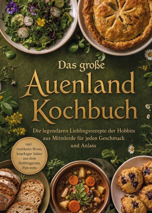 Produktbild: Das gro&szlig;e Auenland Kochbuch: Die legend&auml;ren Lieblingsrezepte der Hobbits aus Mittelerde f&uuml;r jeden Geschmack und Anlass - inkl. rustikaler Brote, knack