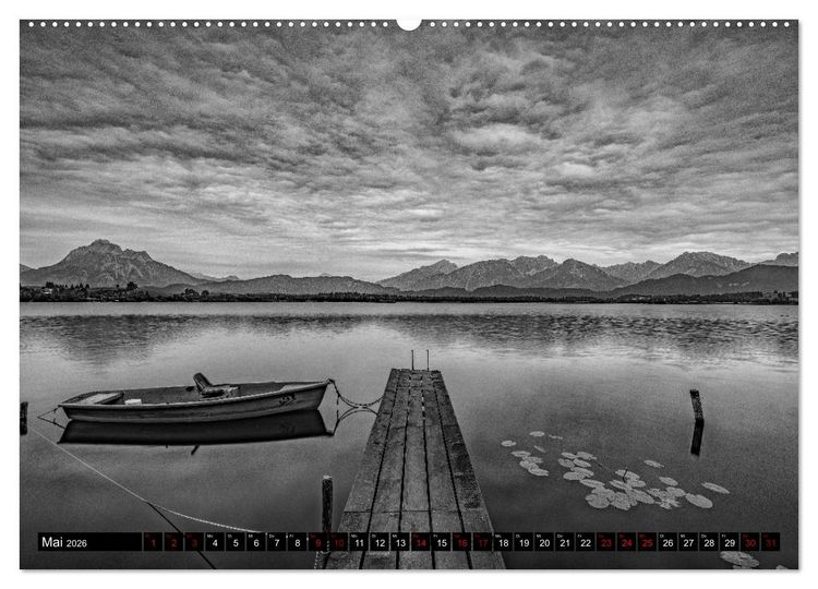 Produktbild: Dramatik in SW (Wandkalender 2026 DIN A2 quer), CALVENDO Monatskalender
