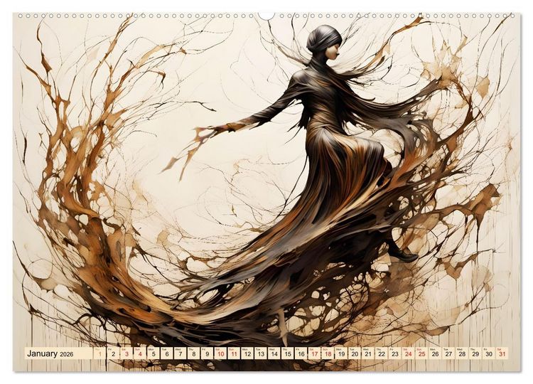 Produktbild: Silhouettes of change - Mystical nature spirits (Wall Calendar 2026 DIN A2 landscape), CALVENDO 12 Month Wall Calendar