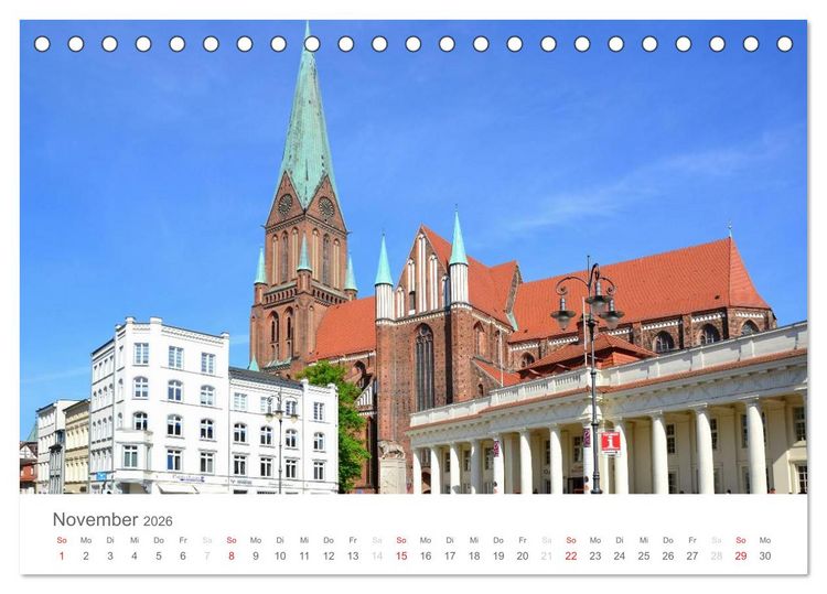 Produktbild: Schwerin - Impressionen (Tischkalender 2026 DIN A5 quer), CALVENDO Monatskalender