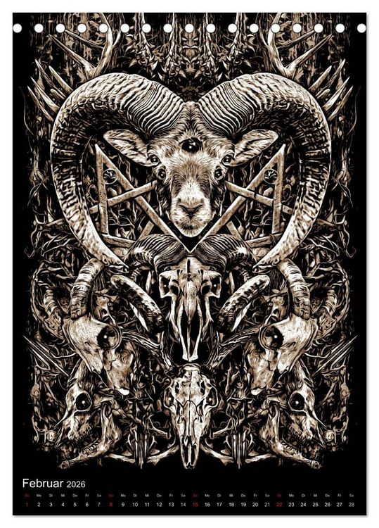Produktbild: BLOODBOY/DARK ILLUSTRATION (Tischkalender 2026 DIN A5 hoch), CALVENDO Monatskalender