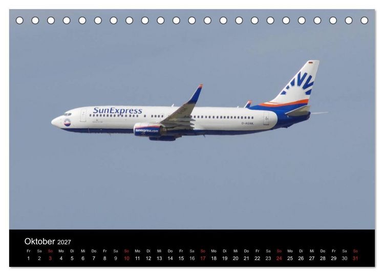 Produktbild: Deutsche Airlines (Tischkalender 2027 DIN A5 quer), CALVENDO Monatskalender