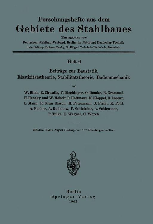 Produktbild: Beitr&auml;ge zur Baustatik, Elastizit&auml;tstheorie, Stabilit&auml;tstheorie, Bodenmechanik