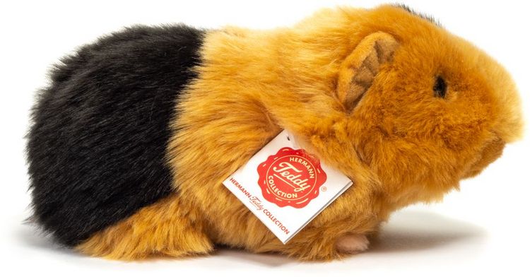 Peluche cochon d'inde noir & doré de Hermann Teddy | Poisson d'Avril