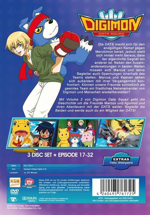 Produktbild: Digimon Data Squad - Volume 2: Episode 17-32 [3 DVDs]