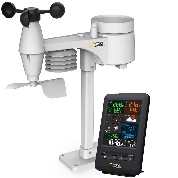Produktbild: National Geographic 9080500 - Wetterstation 5in1 Color-Display Funk mit Multisensor