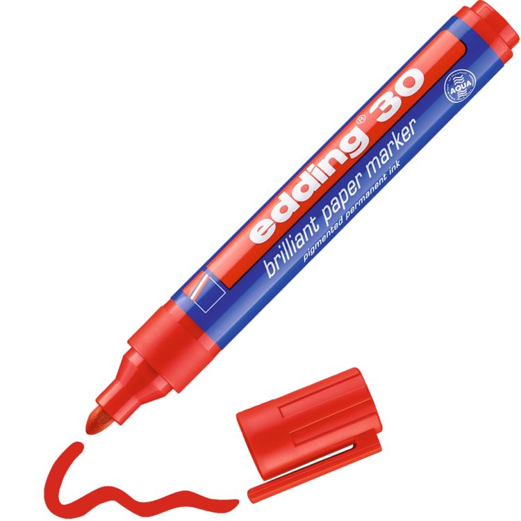 Produktbild: EDDING&reg; Brillant Paper Marker 30, rot