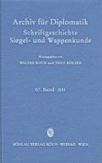 Produktbild: Archiv f&uuml;r Diplomatik, Schriftgeschichte, Siegel- und Wappenkunde 57 (2011)