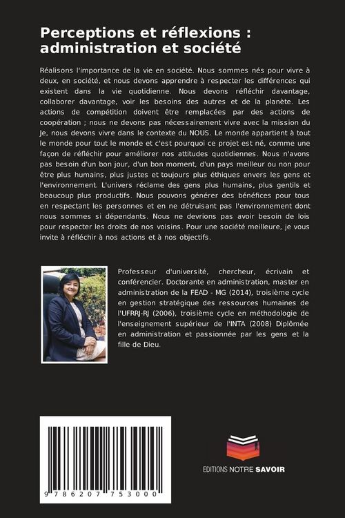 Produktbild: Perceptions et r&eacute;flexions : administration et soci&eacute;t&eacute;