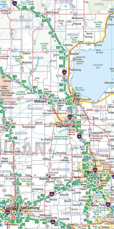 Produktbild: Hallwag Strassenkarte USA, Great Lakes 1:1 Mio.