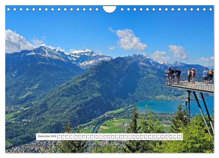 Produktbild: Berge und Seen der Schweiz - Mit dem Wohnmobil durch die Schweiz (Wandkalender 2026 DIN A4 quer), CALVENDO Monatskalender