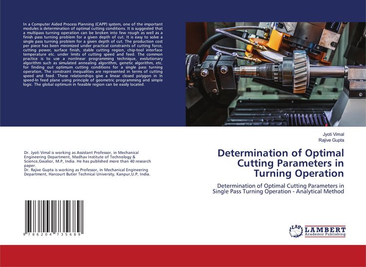 Produktbild: Determination of Optimal Cutting Parameters in Turning Operation