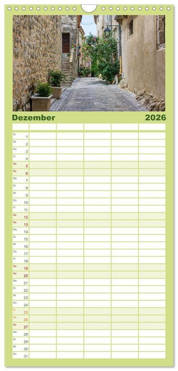 Produktbild: Familienplaner 2026 - Les Matelles - Mittelalterliches Kleinod mit 5 Spalten (Wandkalender, 21 x 45 cm) CALVENDO