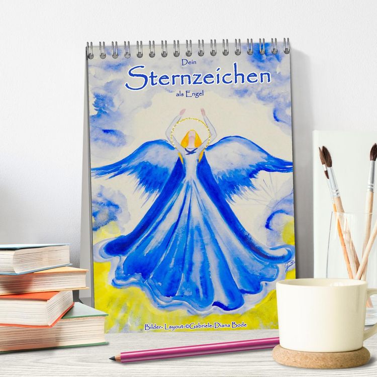 Produktbild: Dein Sternzeichen als Engel (Tischkalender 2026 DIN A5 hoch), CALVENDO Monatskalender