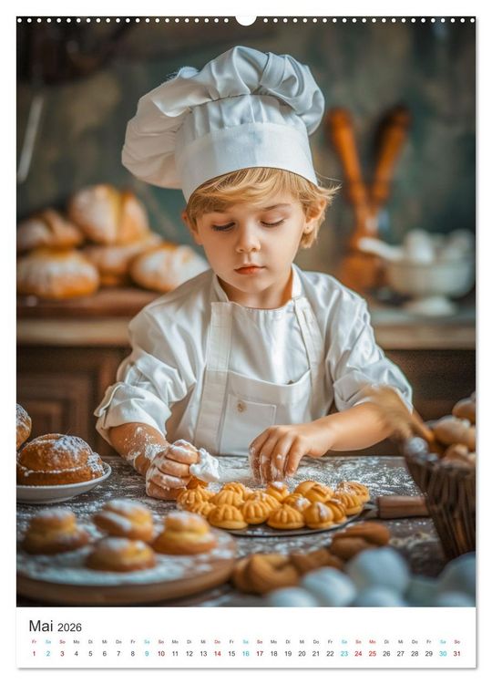 Produktbild: Backen mit Kids (hochwertiger Premium Wandkalender 2026 DIN A2 hoch), Kunstdruck in Hochglanz