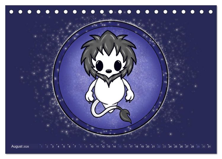 Produktbild: Geister Sternzeichen (Tischkalender 2026 DIN A5 quer), CALVENDO Monatskalender