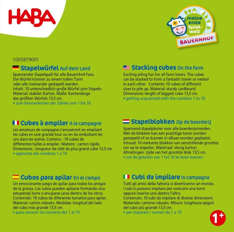 Produktbild: HABA Stapelw&uuml;rfel Auf dem Land