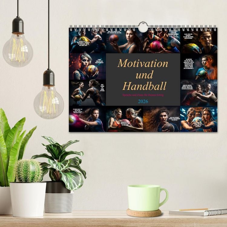 Produktbild: Motivation und Handball (Wandkalender 2026 DIN A4 quer), CALVENDO Monatskalender