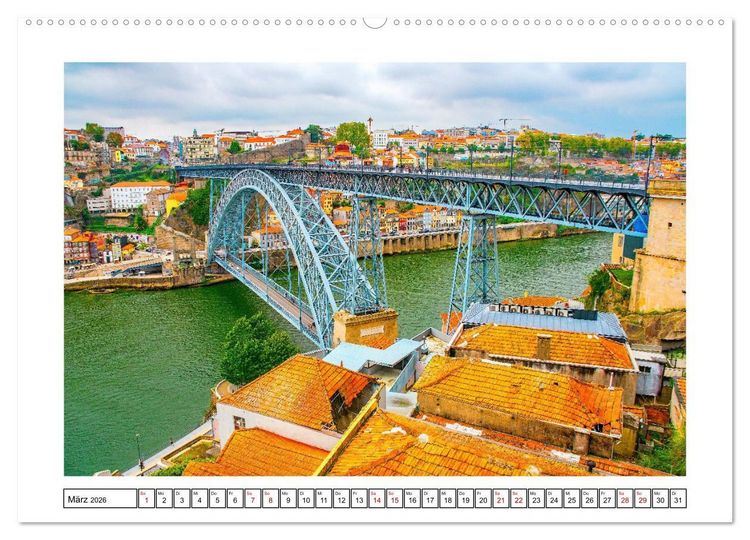 Produktbild: Porto - Stadt am Rio Douro (Wandkalender 2026 DIN A2 quer), CALVENDO Monatskalender