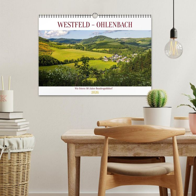 Produktbild: Westfeld-Ohlenbach - Wir feiern 50 Jahre Bundesgolddorf (Wandkalender 2026 DIN A3 quer), CALVENDO Monatskalender