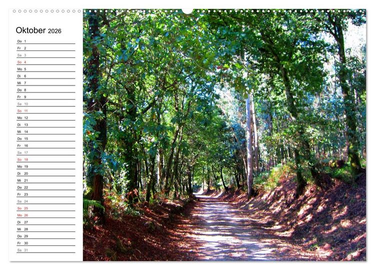 Produktbild: Camino Portugues - Jakobsweg (hochwertiger Premium Wandkalender 2026 DIN A2 quer), Kunstdruck in Hochglanz