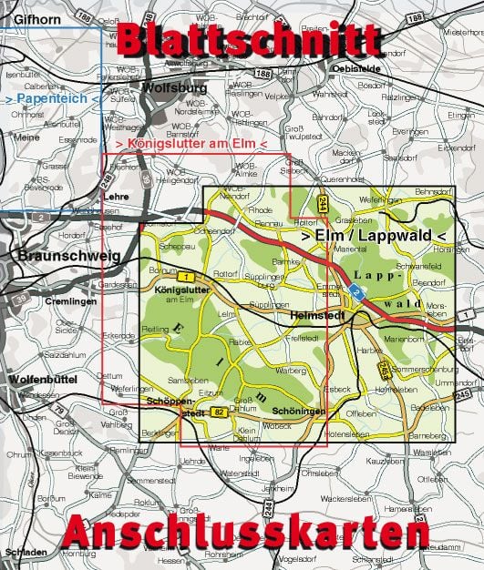 Produktbild: Elm/Lappwald (K&ouml;nigslutter, Helmstedt, Sch&ouml;ningen), KVplan, Wanderkarte/Radkarte/Freizeitkarte, 1:32.500 / 1:12.500