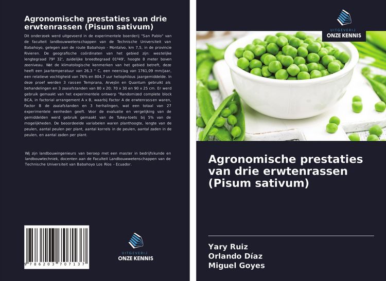 Produktbild: Agronomische prestaties van drie erwtenrassen (Pisum sativum)